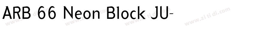 ARB 66 Neon Block JU字体转换